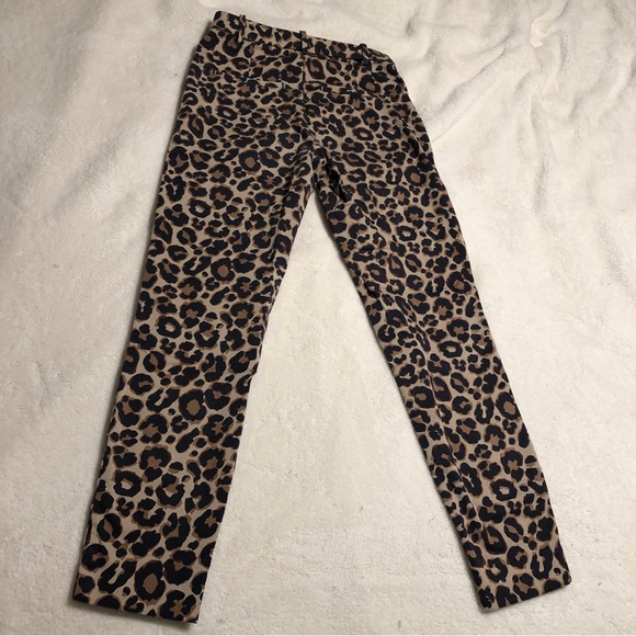 Leopard Print Pants, skinny leg, high waist, cropped | Size 2 - Picture 5 of 5